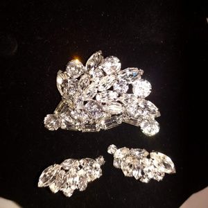 Weiss Brooch and Earrings